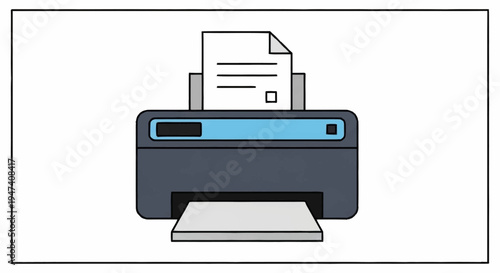 A simple illustration of a printer.