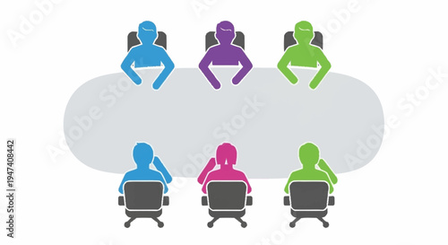 Colorful office meeting with diverse team.