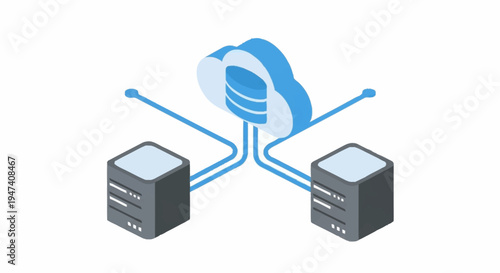 servers connected to a database.