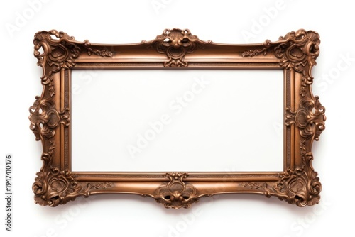 Copper frame vintage backgrounds rectangle white background.