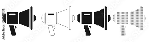 Detailed diagram of a horn speaker with parts labeled