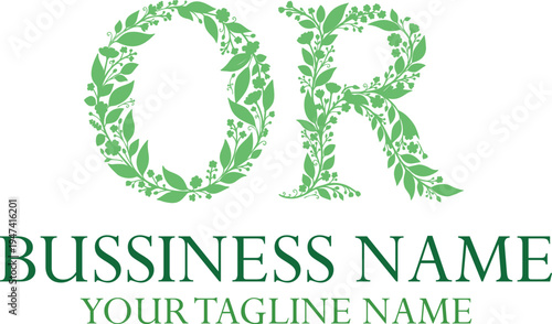 OR initials monogram letter text alphabet logo design