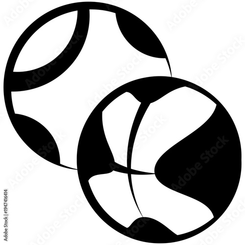 Ball Glyph Icon Mini Illustration, Use For Modern Concept, Print, Ui, Ux Kit, Web And App Development. Vector Related To Kindergarten, Preschool, Kids And Baby