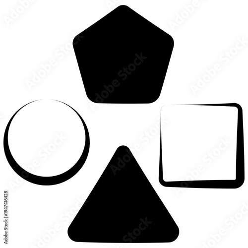 Shape Toy Glyph Icon Mini Illustration, Use For Modern Concept, Print, Ui, Ux Kit, Web And App Development. Vector Related To Kindergarten, Preschool, Kids And Baby