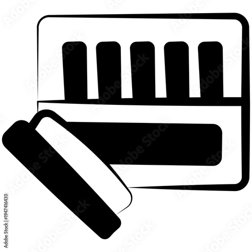 Chalk Glyph Icon Mini Illustration, Use For Modern Concept, Print, Ui, Ux Kit, Web And App Development. Vector Related To Kindergarten, Preschool, Kids And Baby