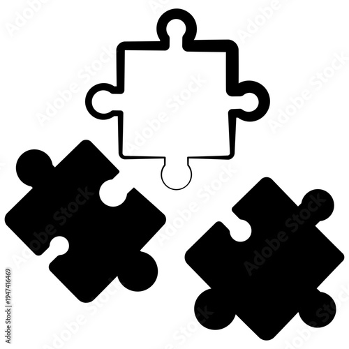 Puzzle Glyph Icon Mini Illustration, Use For Modern Concept, Print, Ui, Ux Kit, Web And App Development. Vector Related To Kindergarten, Preschool, Kids And Baby