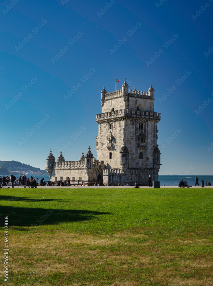 Fototapeta premium Historic Beauty of Belém Tower: A Glimpse into Portugal’s Maritime Heritage