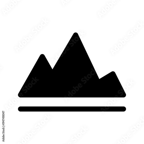 Mountain Icon Vector Symbol Design Illustration