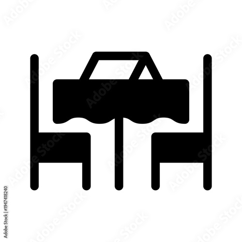 Reserved Table Icon Vector Symbol Design Illustration