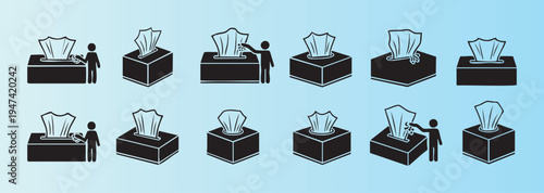 Stepbystep guide to using paper towels from dispenser illustration