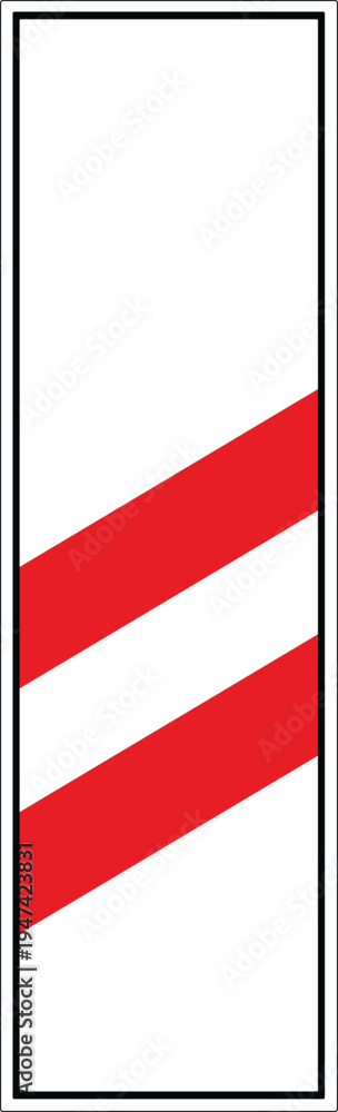 Naklejka premium Train road sign