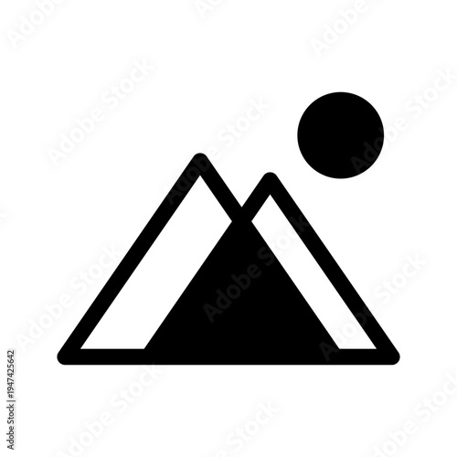 Mountain Icon Vector Symbol Design Illustration