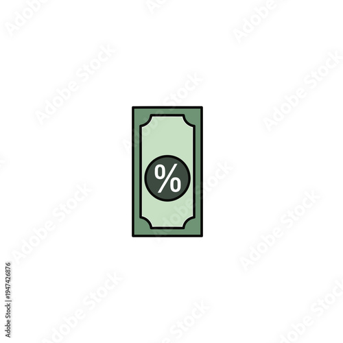 Free Download Dollar Bill With Percentage Symbol vector illustration - GFXLoad