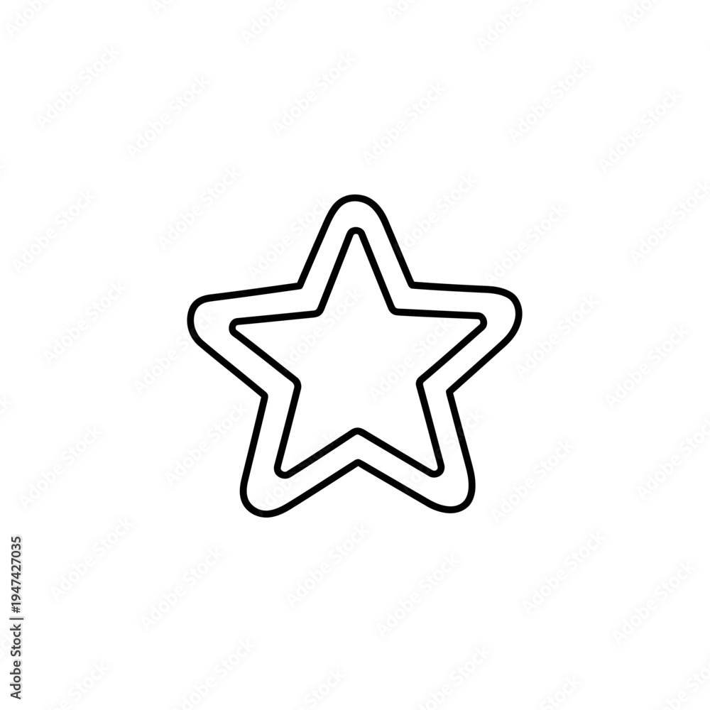 Obraz premium Outline Star Icon vector illustration