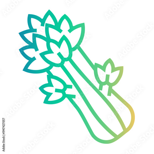 celery Line Gradient Icon