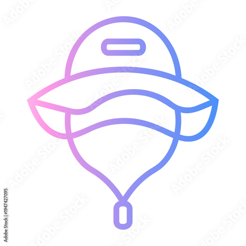 hat Line Gradient Icon