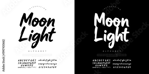 Moon Light Alphabet Elegant Signature Brush Script Font for Wedding Invitation Beauty Branding Feminine Fashion Photography Watermark Typography