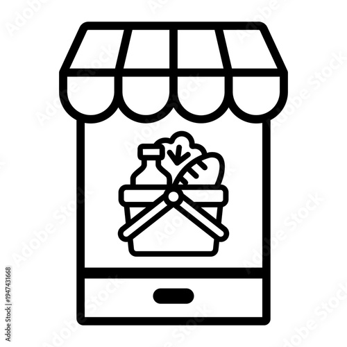 grocery Line Icon