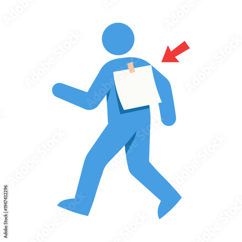 Sticky note prank vector icon