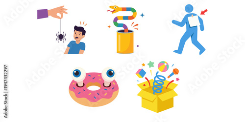 April Fools Prank Vector Set