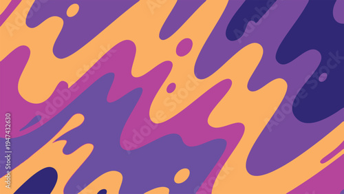 Vibrant purple and orange abstract background illustration with dynamic shapes and colors