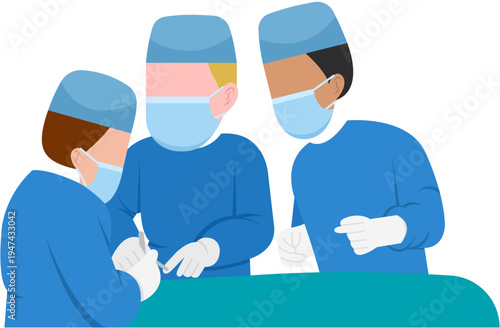 Surgeons Performing Operation in Operating Room