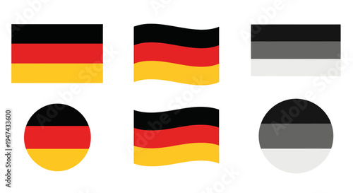 Free Download Flags of Germany and a gray and white flag on a white background - GFXLoad