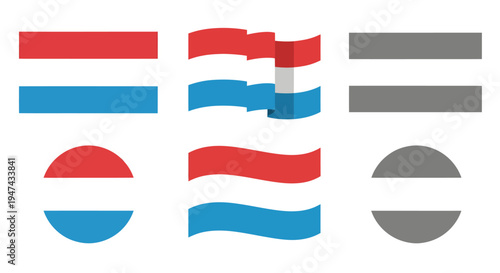 Graphic designer creates flag icons for country symbol