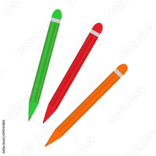Colorful stylus pen, drawing