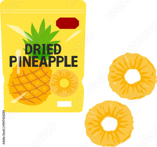 袋入りのドライパイナップル