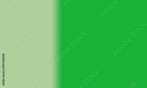 Split screen with gradient green background two tone color soft lighting effect