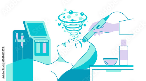 Medical Anesthesia Procedure Scene With Patient And Equipment. Vector Illustrations. EPS Editable