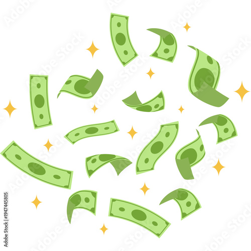 Flying Money Illustration