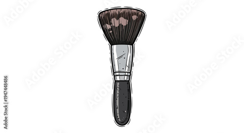 Cosmetic Brush with Powder