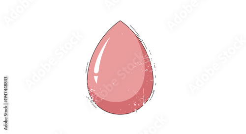 Pink makeup sponge with grunge texture