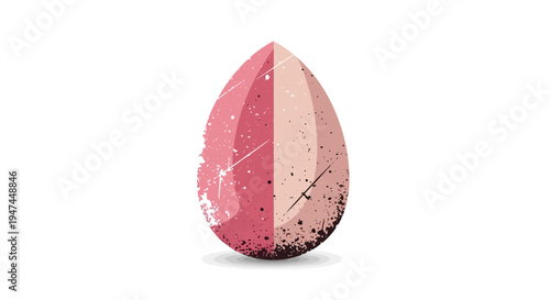Pink Makeup Sponge with Grunge Texture