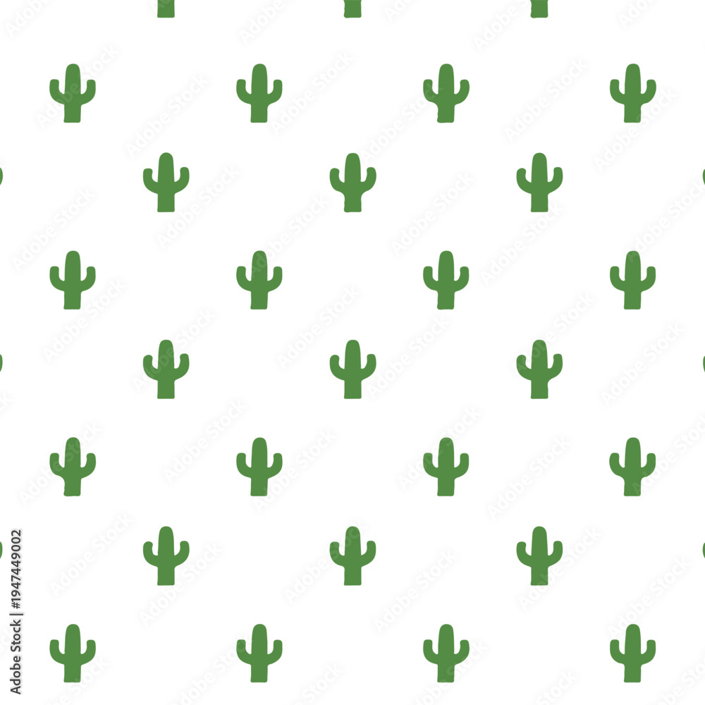Naklejka premium cactus pattern background vector Vector pattern background