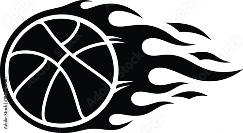 flaming basketball icon, fire basketball illustration, basketball flame logo, burning basketball symbol, sports basketball graphic, basketball fire emblem, 