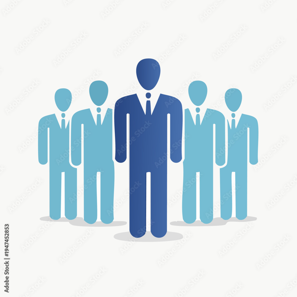 Fototapeta premium Leadership and Teamwork - Business Professionals in Formation.