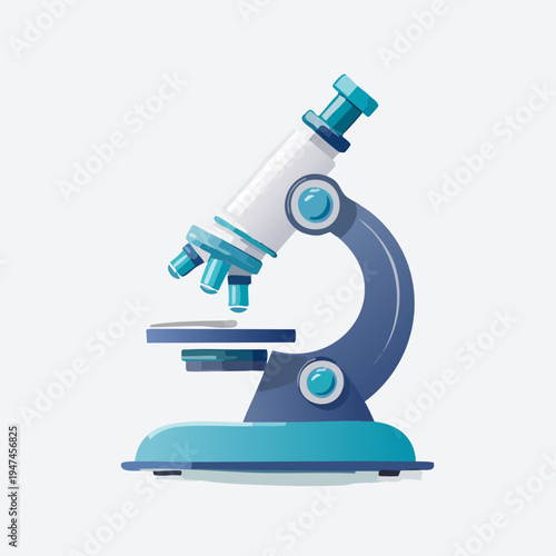 Microscope Illustration - Scientific Tool for Research and Discovery.