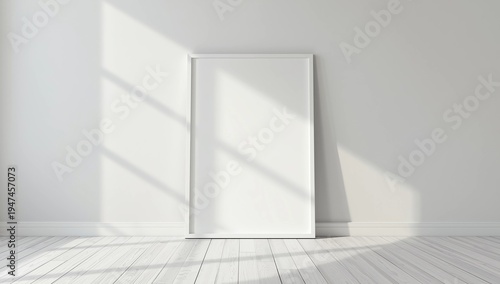 mock up poster in white scandinavian interior, background