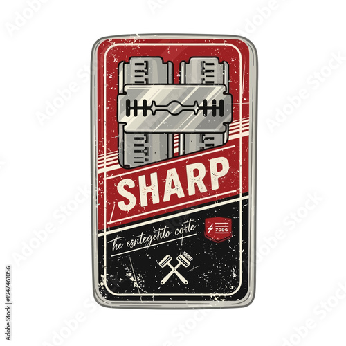 Vintage Sharp Razor Blade Packaging