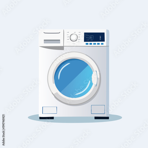 Modern washing machine appliance for clean clothes and laundry.