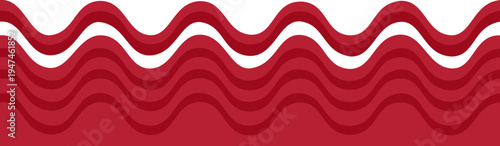 Red Wavy Border Background