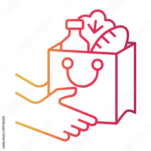 grocery Line Gradient Icon
