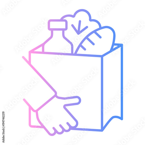 grocery Line Gradient Icon