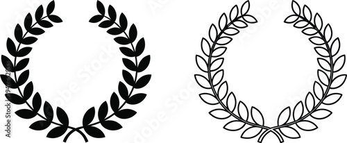 Laurel wreath vector icons Vector