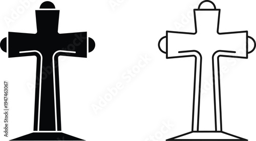 Cross icon set Vector