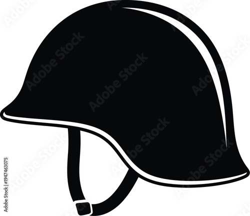 Black helmet icon Vector