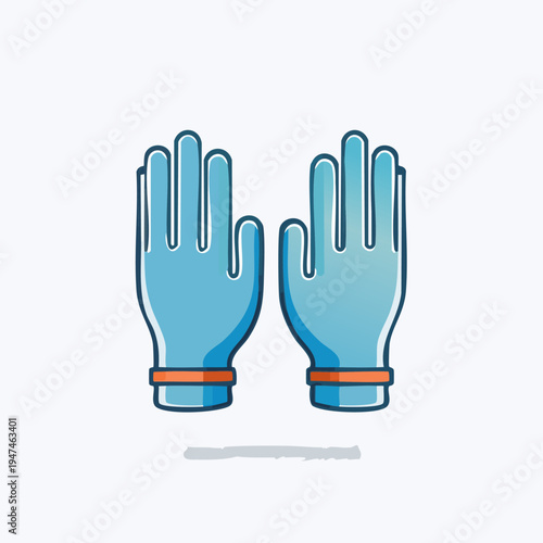 Pair of Blue Medical Gloves for Protection and Hygiene.